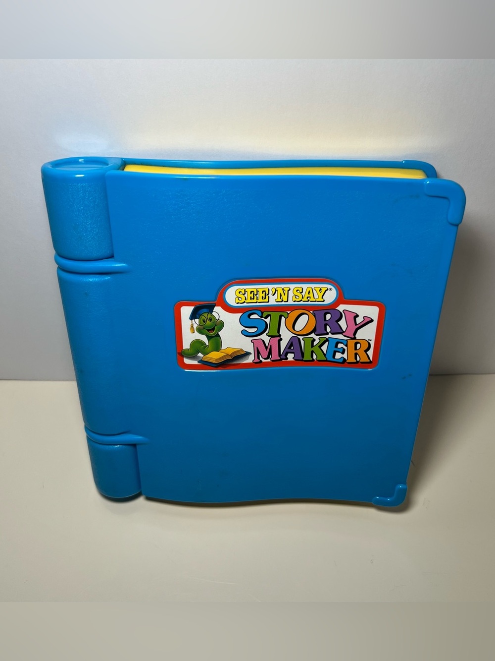 See 'N Say Story Maker Blue Book Mattel 1991 Vintage Tested Works Worm Workbook